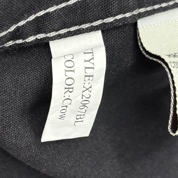 Ryan Michael Dress Womens Large Black Denim Western Shirt Tunic Crow X2067BL - Picture 8 of 14